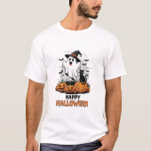 Happy Halloween Ghost Tシャツ (正面)