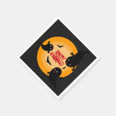 Happy Halloween Ghosts and Bats Paper Napkins スタンダードカクテルナプキン (角)