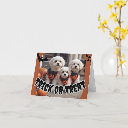 Happy Halloween Grußkarte カード (黄色い花)