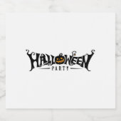 happy Halloween, Halloween party, funny Halloween  スパークリングワインラベル (シングルラベル)