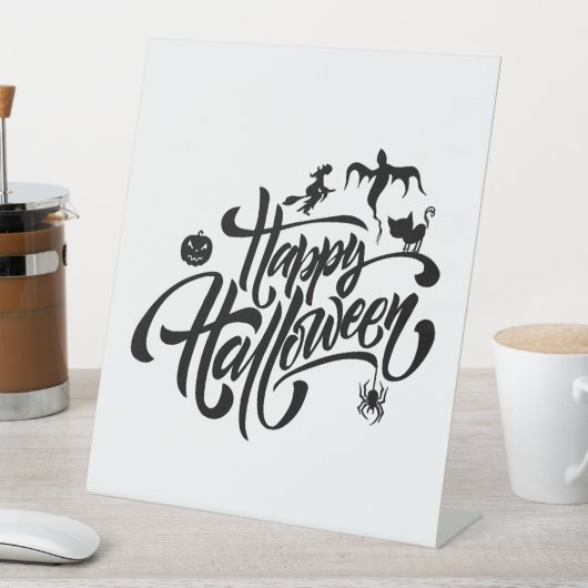 happy Halloween, Halloween party, funny Halloween  台座サイン (インサイチュ)