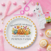 Happy Halloween Harvest Pumpkins ペーパープレート (パーティー)