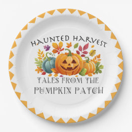 Happy Halloween Harvest Pumpkins ペーパープレート