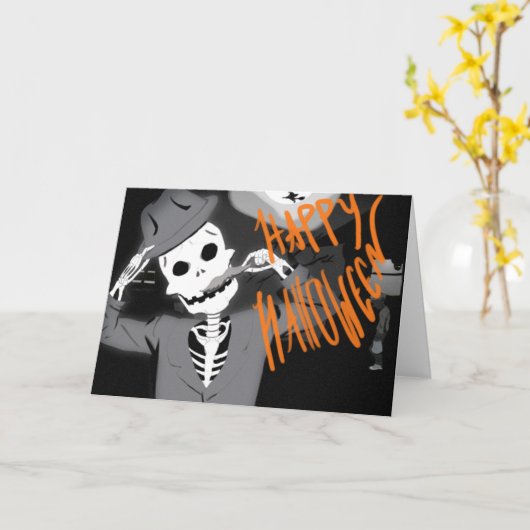Happy Halloween Holiday Card カード (黄色い花)