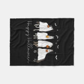 Happy Halloween Horse Ghost 2025 フリースブランケット (正面(横))