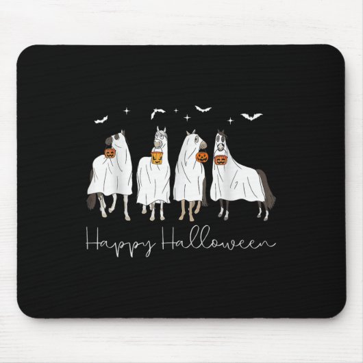 Happy Halloween Horse Ghost 2025 マウスパッド (正面)