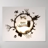 Happy Halloween Illustration ポスター (正面)