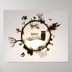 Happy Halloween Illustration ポスター