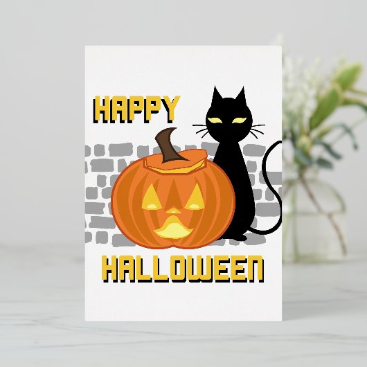 Happy Halloween invitations 箔招待状 (立ち正面)