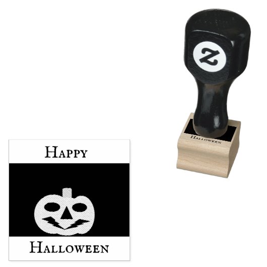 Happy Halloween Jack-o’-lantern Rubber Stamp ラバースタンプ (押印)