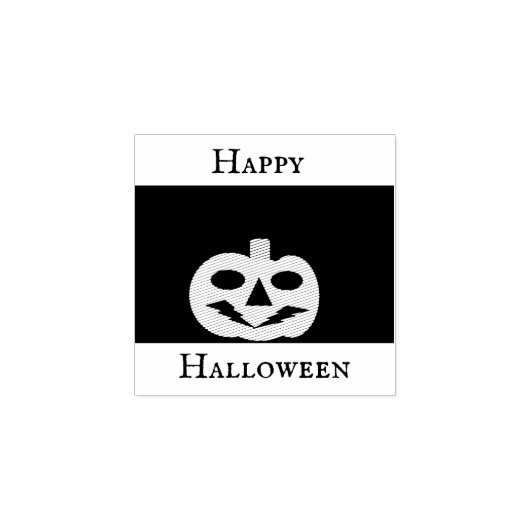 Happy Halloween Jack-o’-lantern Rubber Stamp ラバースタンプ (インプリント)