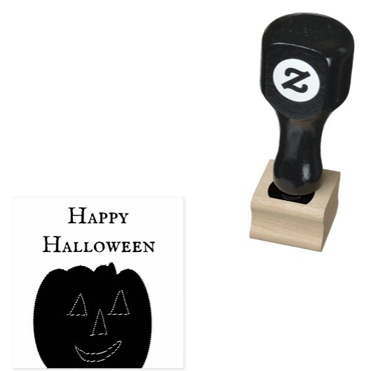 Happy Halloween Jack-o’-lantern Rubber Stamp ラバースタンプ
