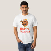 Happy Halloween Kid in Pumpkin Costume T-Shirt Tシャツ (正面フル)