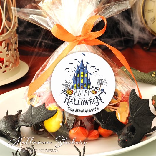 Happy Halloween Kids Party Halloween ラウンドシール