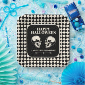 Happy Halloween Laughing Skulls Paper Plate ペーパープレート (パーティー)