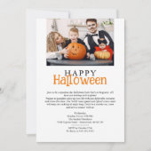 Happy Halloween Minimalist Photo Invitation シーズンカード (正面)