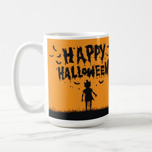 Happy Halloween:Mug with Mysterious Silhouette コーヒーマグカップ (左)