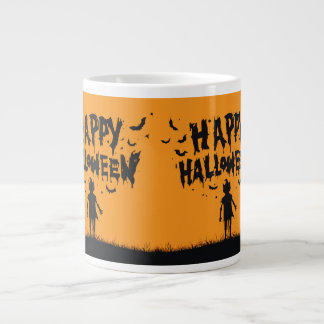Happy Halloween:Mug with Mysterious Silhouette ジャンボコーヒーマグカップ