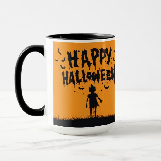 Happy Halloween:Mug with Mysterious Silhouette マグカップ (左)