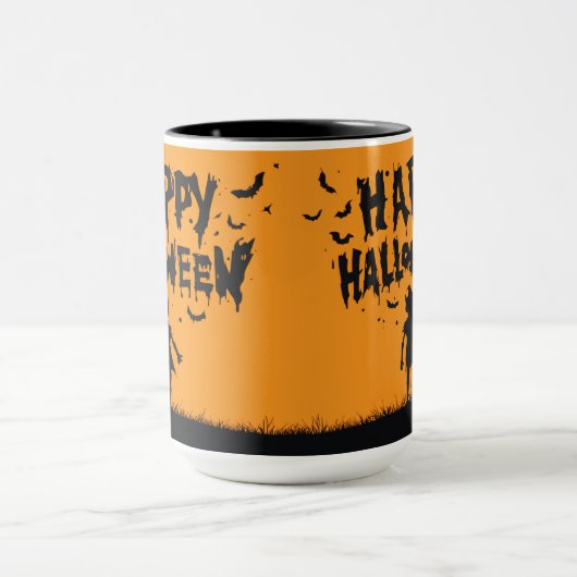 Happy Halloween:Mug with Mysterious Silhouette マグカップ (中央)