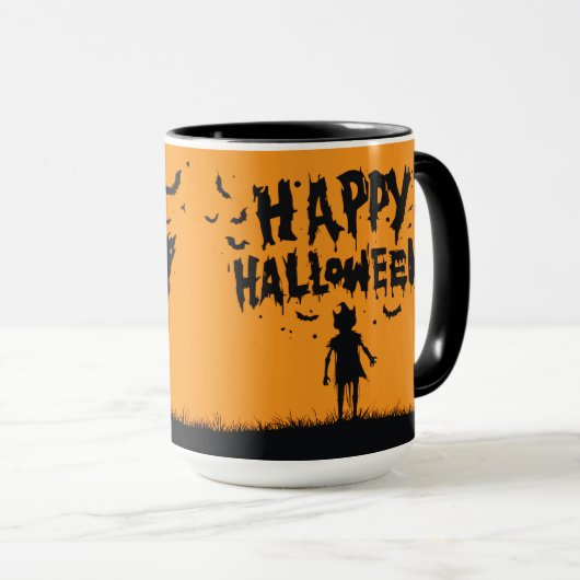 Happy Halloween:Mug with Mysterious Silhouette マグカップ (正面右)