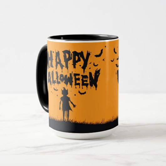 Happy Halloween:Mug with Mysterious Silhouette マグカップ (正面左)