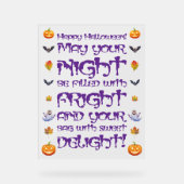 Happy Halloween Night Of Fright アクリルサイン (正面)