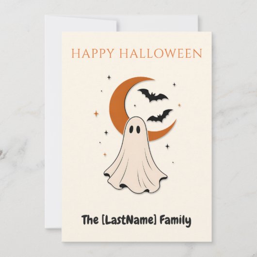 Happy Halloween / Noche de Brujas Minimalista (正面)