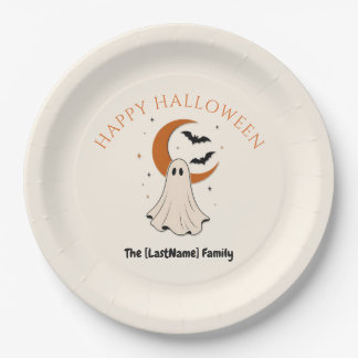 Happy Halloween / Noche de Brujas Minimalista ペーパープレート