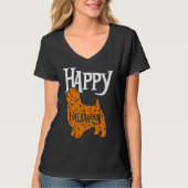 Happy Halloween Norfolk Terrier Tシャツ (正面)
