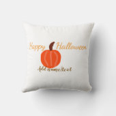 Happy Halloween orange pumpink fall orange brown  クッション (裏面)
