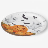 Happy Halloween Party ペーパープレート (アングル)