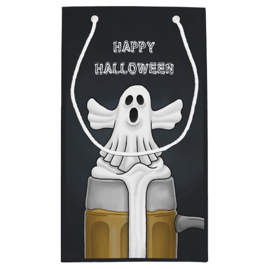 Happy Halloween Party Ghost スモールペーパーバッグ (裏面)