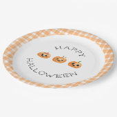 Happy Halloween Party Jack-o’-lantern ペーパープレート (アングル)
