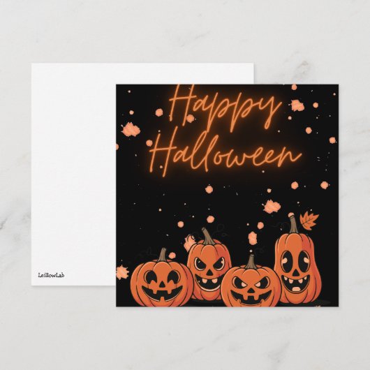 Happy Halloween Postcard シーズンカード (正面/裏面)