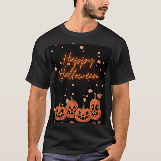 Happy Halloween Postcard Tシャツ (正面)