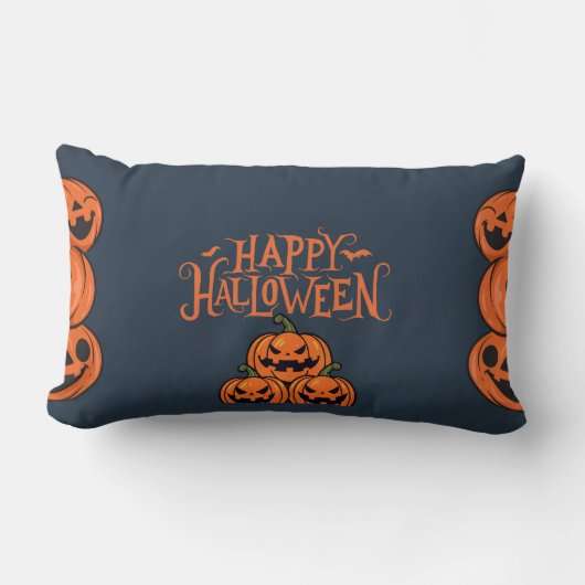 HAPPY HALLOWEEN PUMPKIN  ランバークッション (正面)