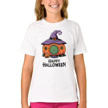 Happy Halloween Pumpkin Cottage & Witch Hat Roof