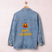 Happy Halloween Pumpkin Face Denim Jacket デニムジャケット (ハンガー)