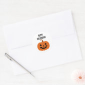 Happy Halloween Pumpkin Jackolantern Stickers ラウンドシール (封筒)