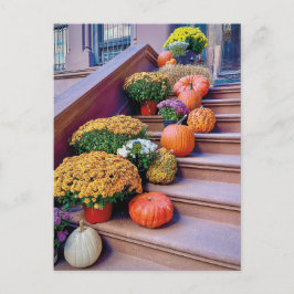Happy Halloween Pumpkin Stairs New York Postcard ポストカード
