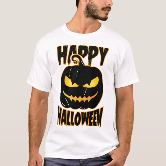Happy Halloween Pumpkin Tシャツ (正面)