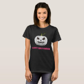 Happy Halloween Pumpkin Women T-Shirt Tシャツ (正面フル)