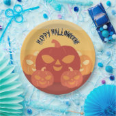 Happy Halloween! Pumpkins Paper Plate ペーパープレート (パーティー)