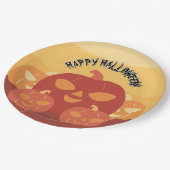 Happy Halloween! Pumpkins Paper Plate ペーパープレート (アングル)