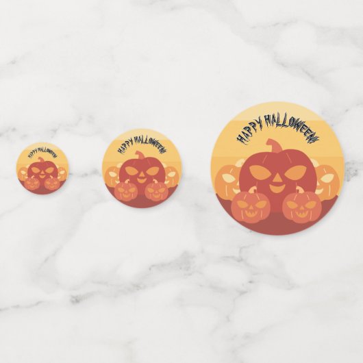 Happy Halloween! Pumpkins Table Confetti コンフェッティ (裏面)