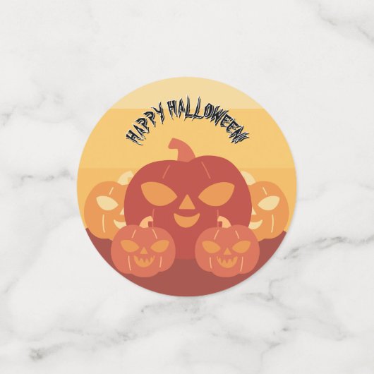 Happy Halloween! Pumpkins Table Confetti コンフェッティ (スモール正面)