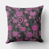 Happy Halloween Purple Pumpkin Family Name クッション (裏面)