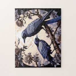 Happy Halloween Ravens And Roses ジグソーパズル