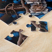 Happy Halloween Ravens And Roses ジグソーパズル (側面)